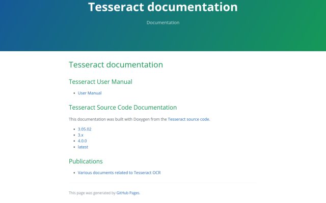 Tesseract OCR