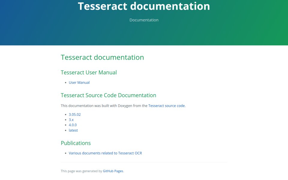 Tesseract OCR