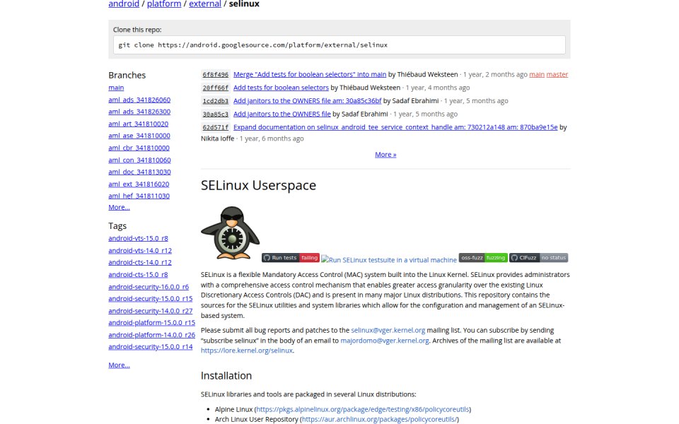 Android Libselinux