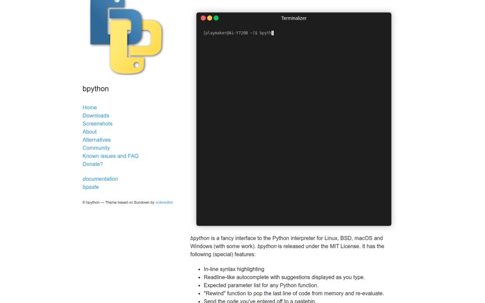 Bpython Interpreter