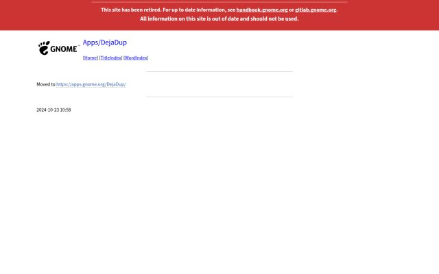 Déjà Dup Backups