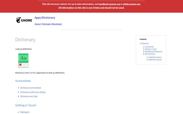 GNOME Dictionary