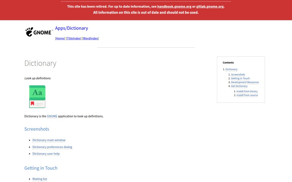 GNOME Dictionary