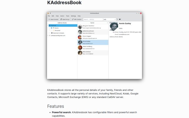 KAddressBook