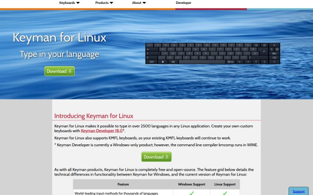 Keyman for Linux