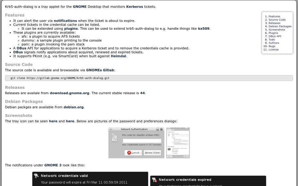 Kerberos Authentication Dialog