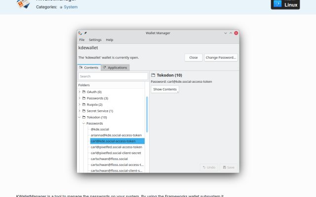 KWalletManager