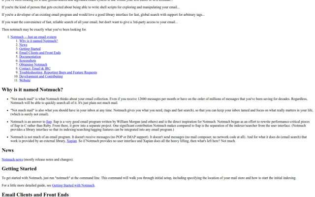 Notmuch (emacs interface)