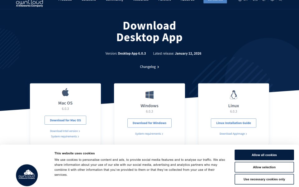 ownCloud desktop sync client