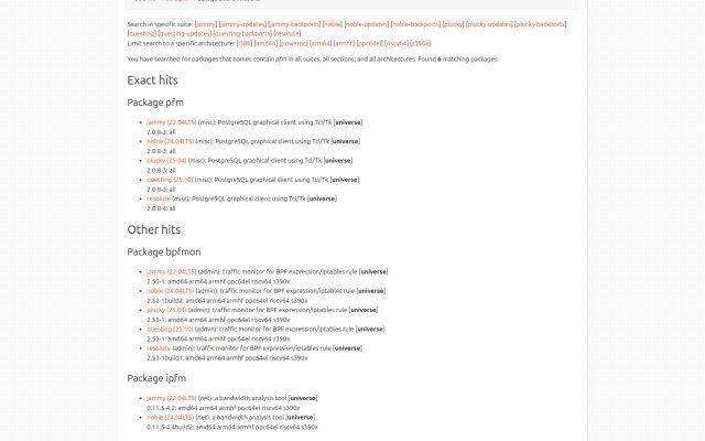 Postgres Forms (pfm)