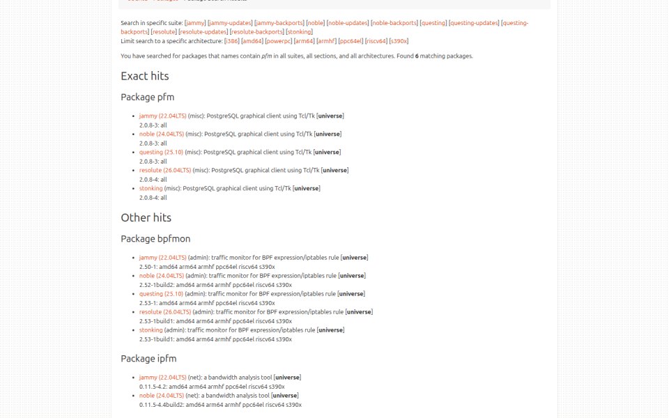 Postgres Forms (pfm)