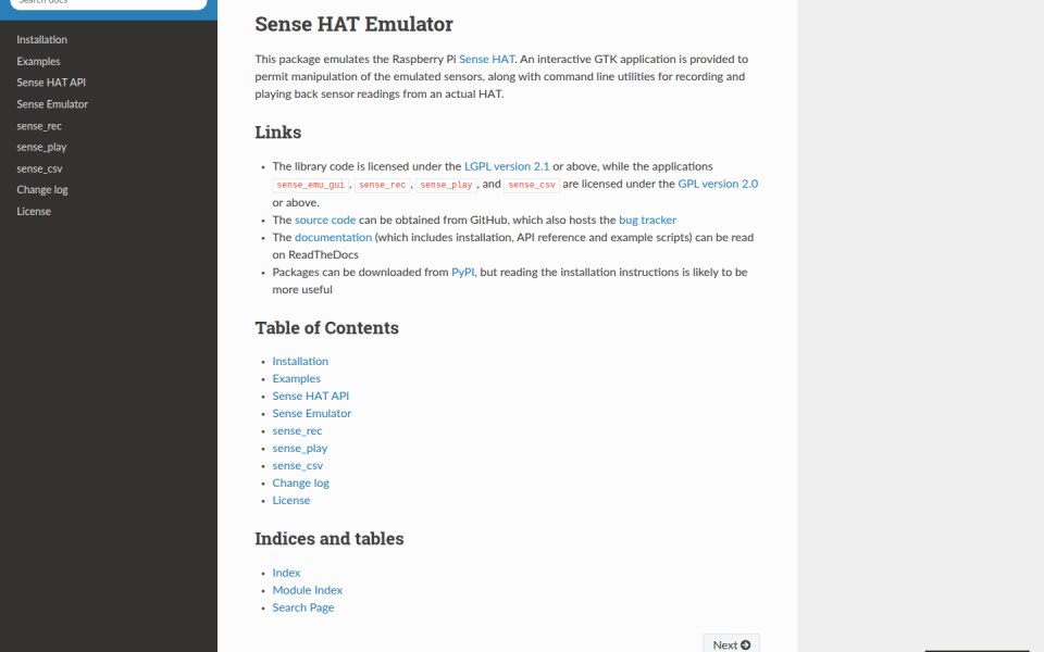 Sense HAT Emulator
