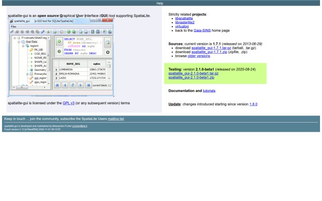 Spatialite GUI