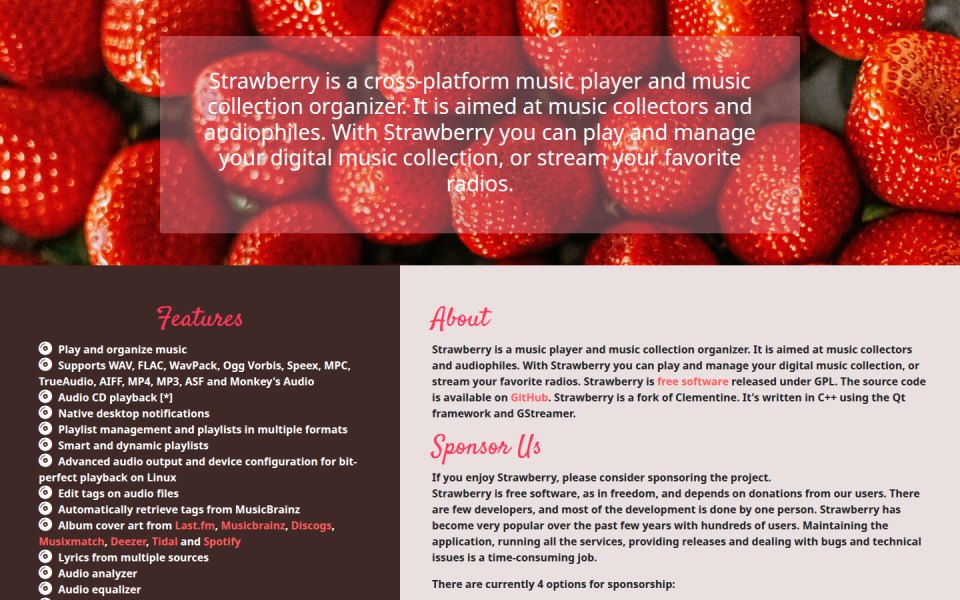Strawberry Music Player