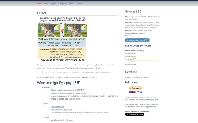 Syncplay server