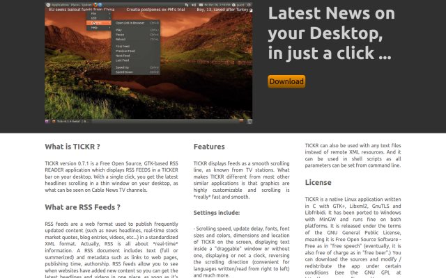 Tickr - Feed Reader