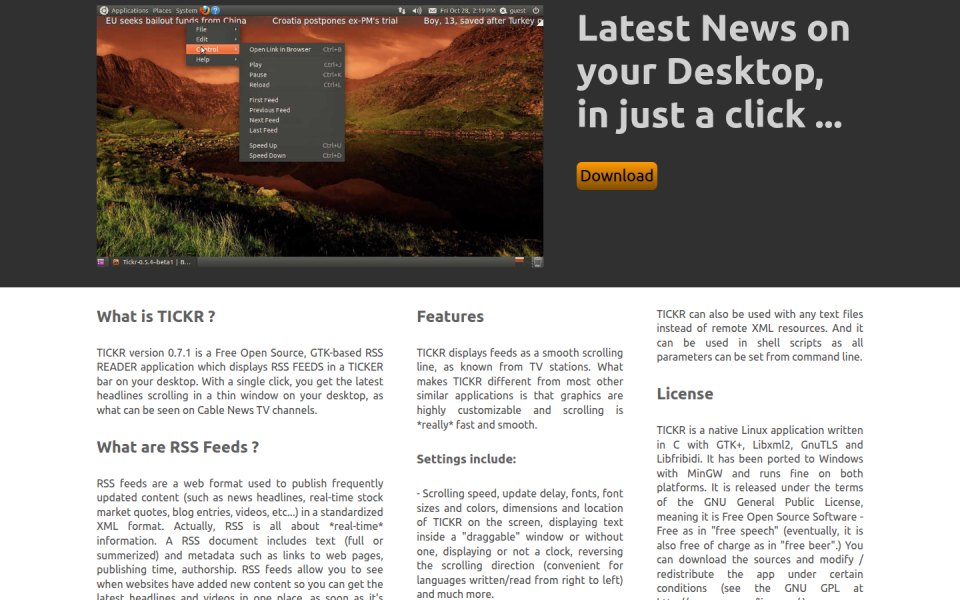 Tickr - Feed Reader