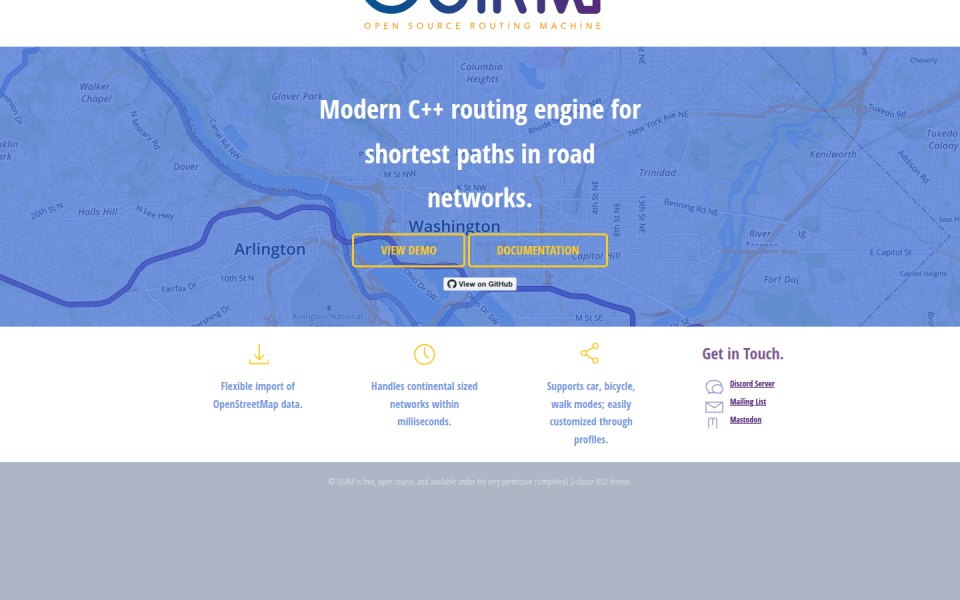 Open Source Routing Machine (OSRM)
