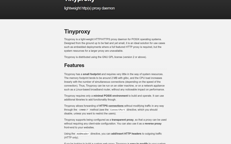 Tinyproxy