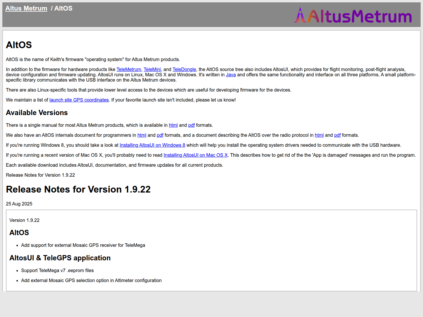 AltOS UI