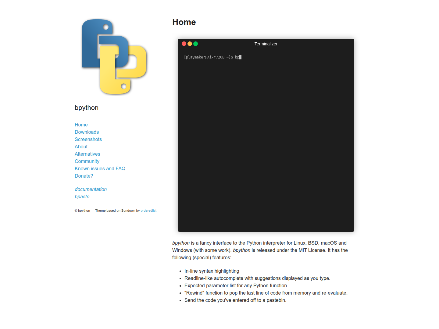 Bpython Interpreter