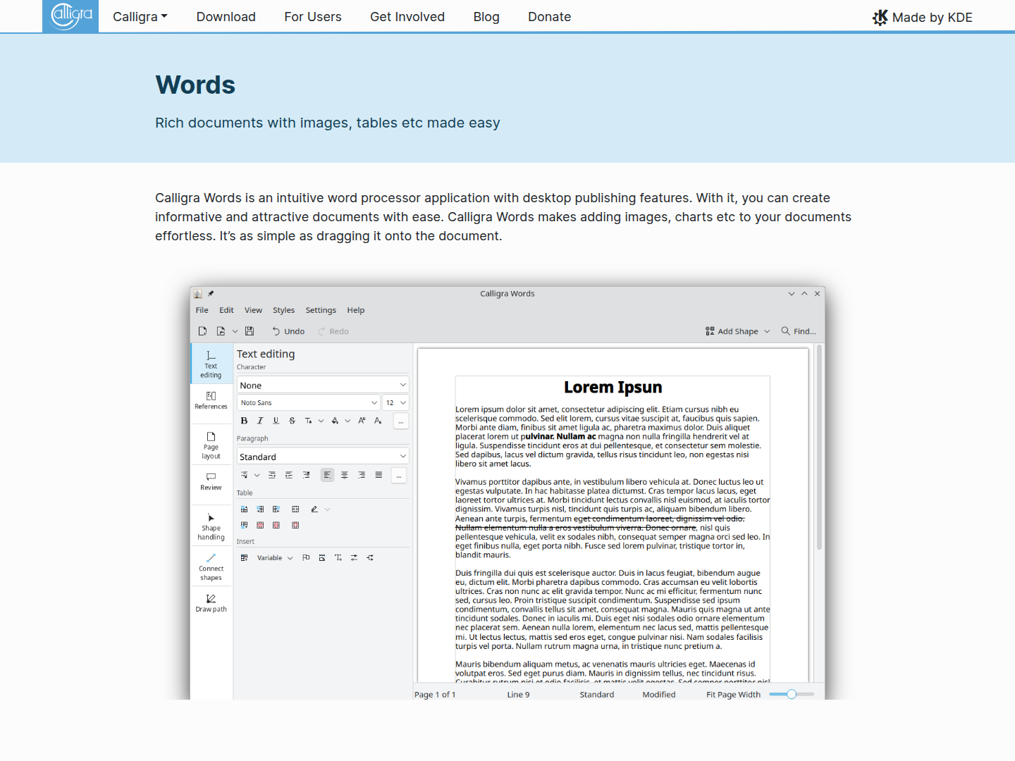 Calligra Words