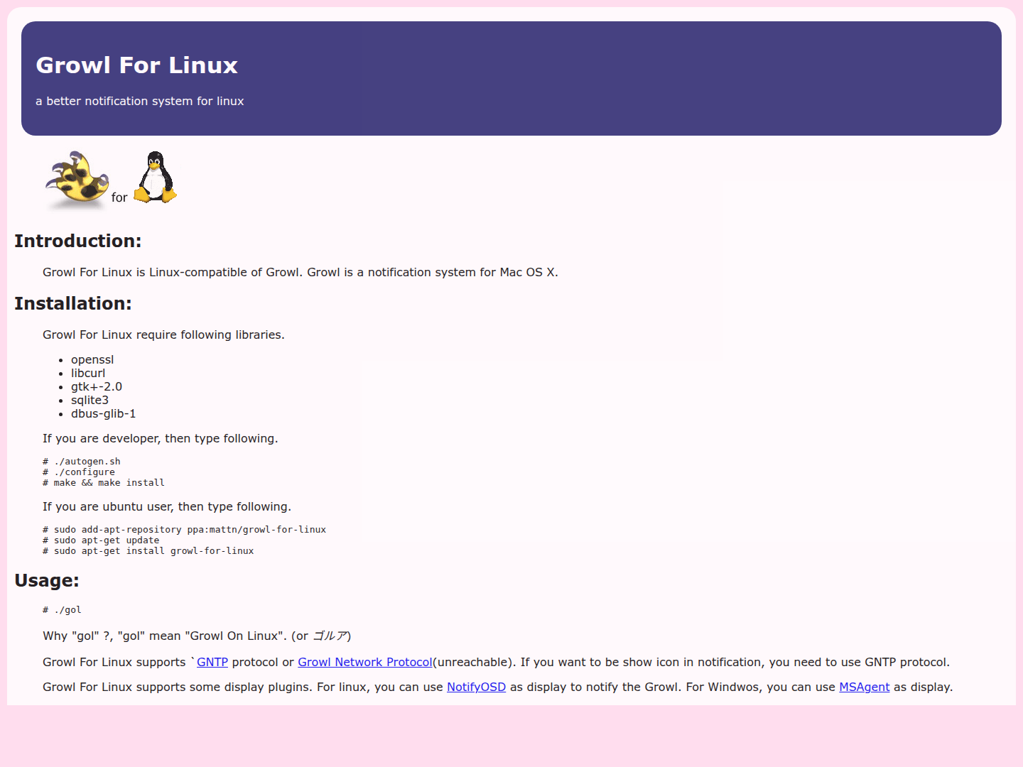 Growl For Linux