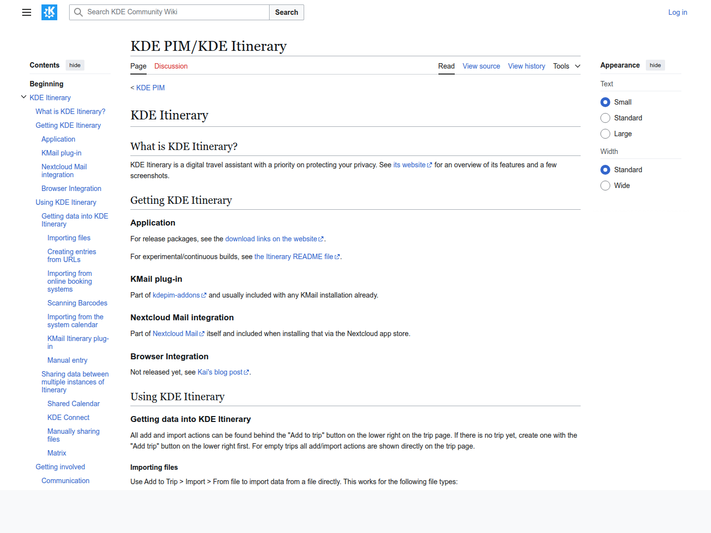 KDE 여행 일정