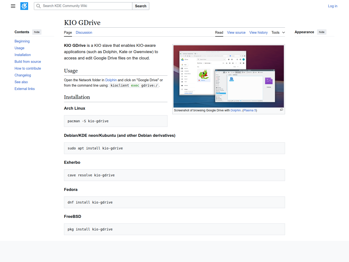 KIO GDrive