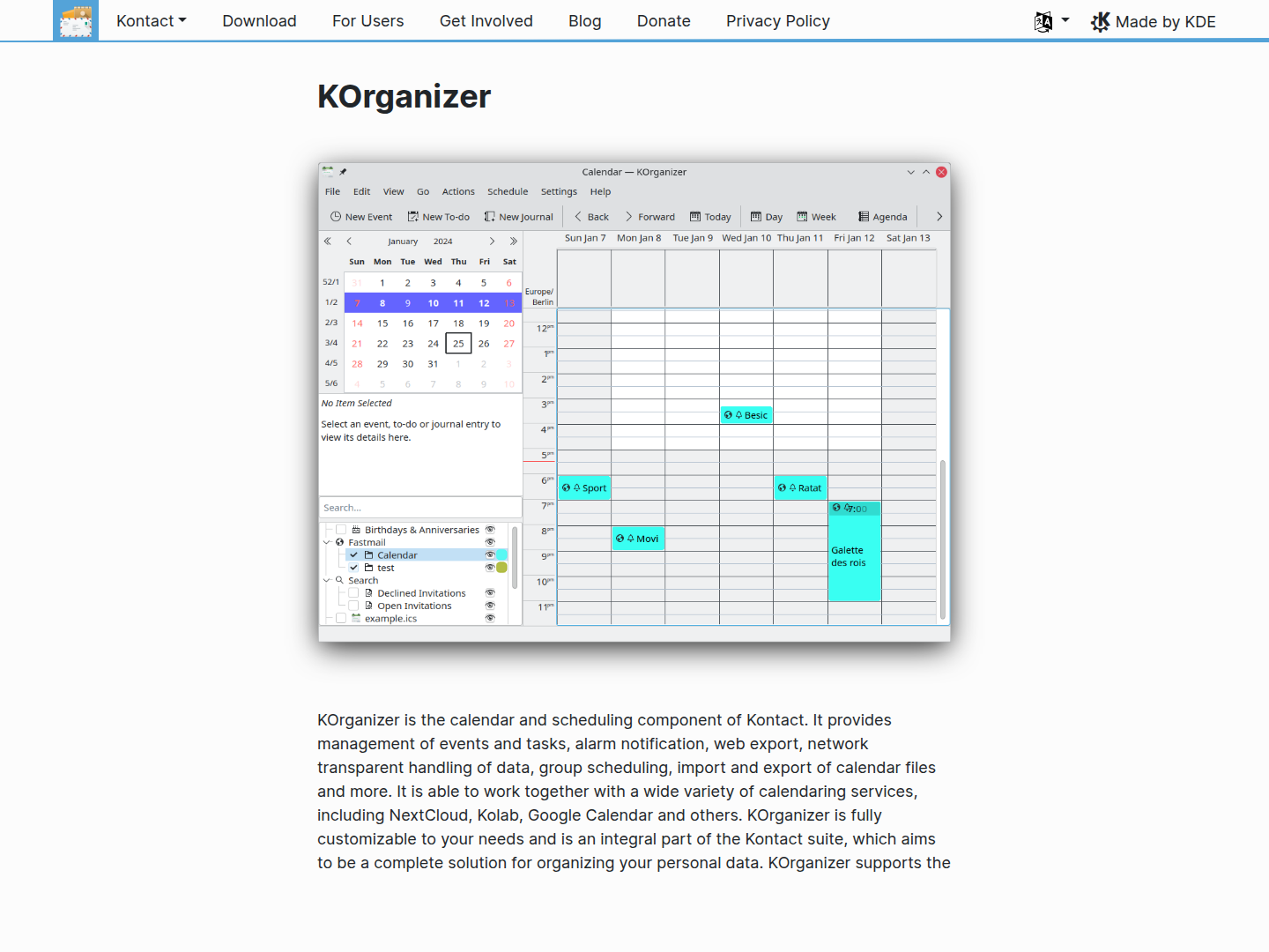 KOrganizer