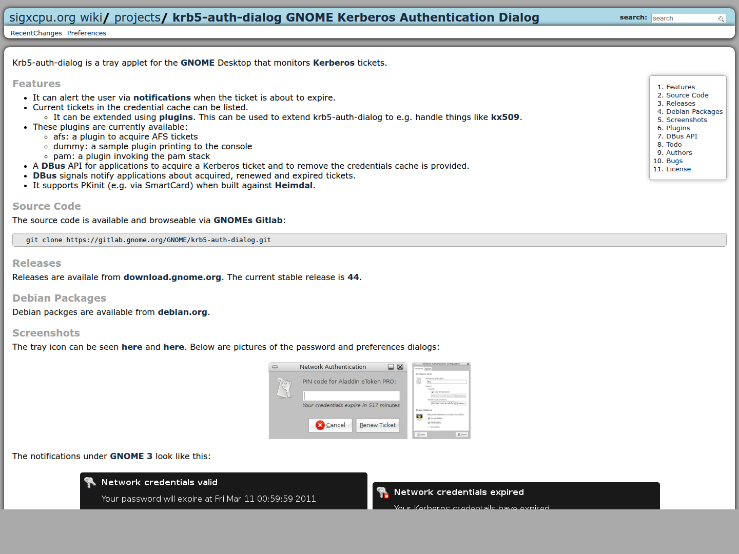 Kerberos Authentication Dialog
