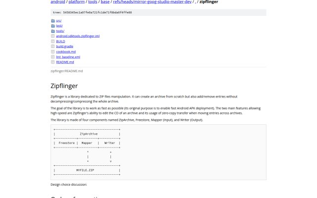 Libandroid Zipflinger Java