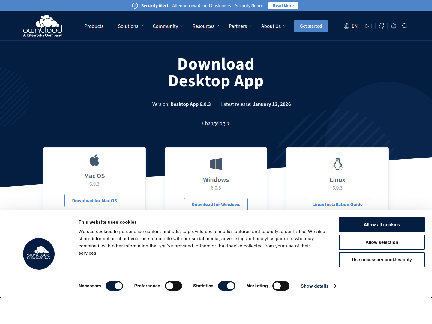 ownCloud desktop sync client