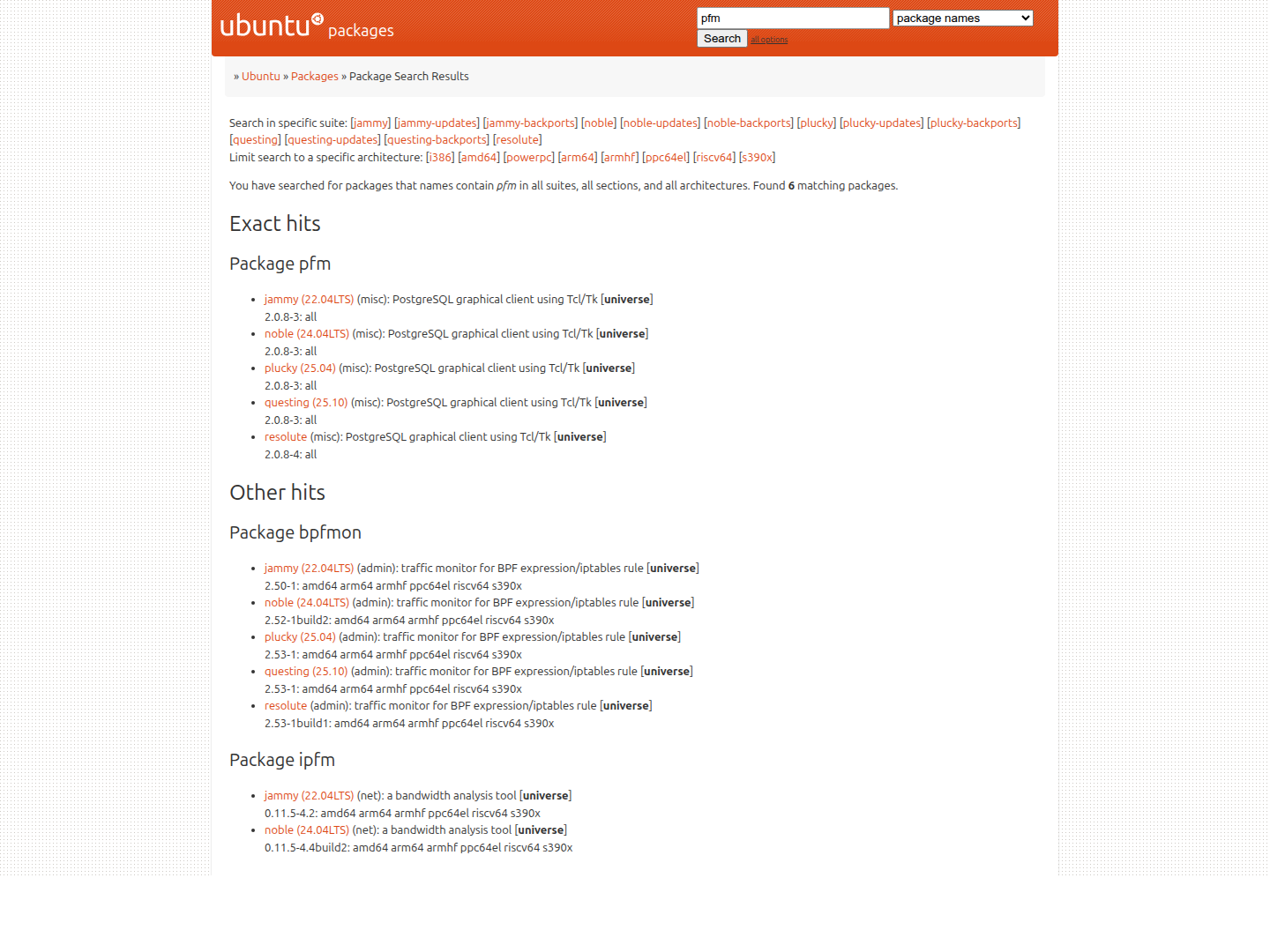 Postgres Forms (pfm)
