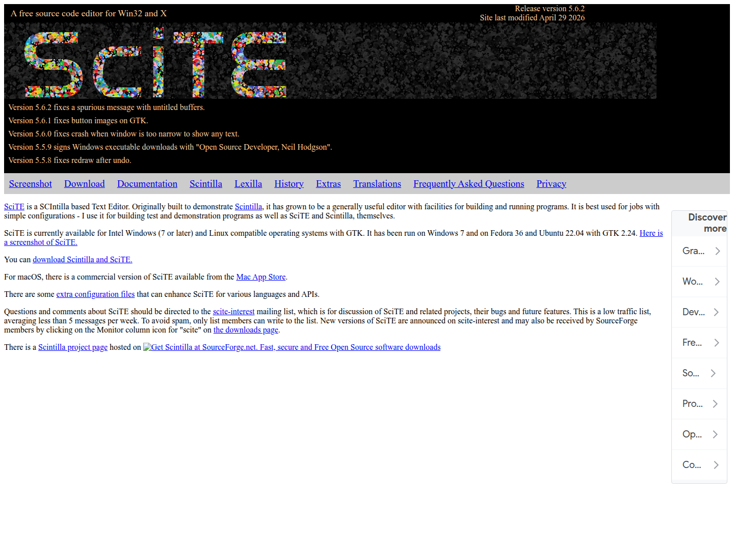 SciTE Text Editor