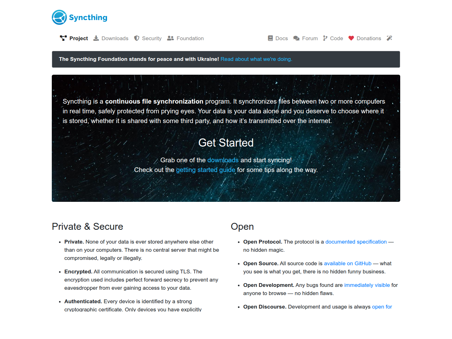 Start Syncthing