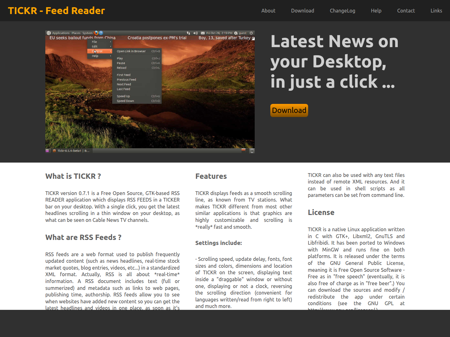 Tickr - Feed Reader